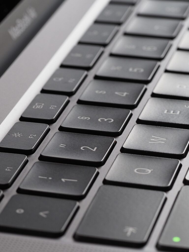 laptop, computer, keyboard, beautiful wallpaper, background, close up