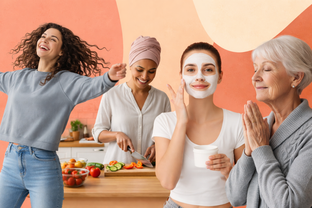 mujeres practicando salud integral cristiana cuidando cuerpo mente y espíritu